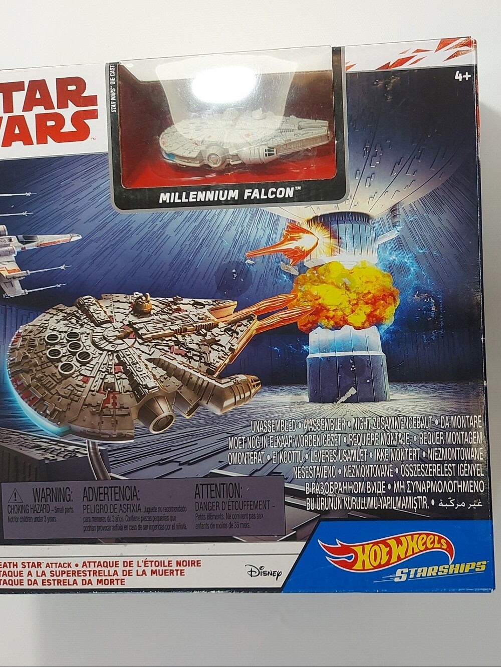 NIB Hot Wheels Starship Star Wars Millennium Death Star Attack Play Set
